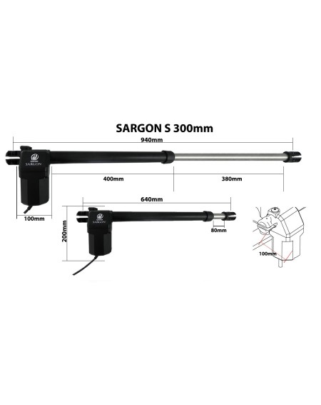 Drehtorantrieb SARGON S für linken Torflügel