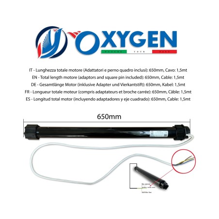 Kit Motor Tubular Elettra 50nm 100kg