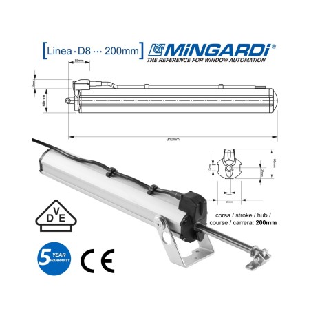 D8 ACTUATOR A VASTAGO
