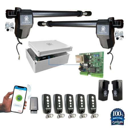 Full kit sargon 230v cancello battente due ante residenziale
