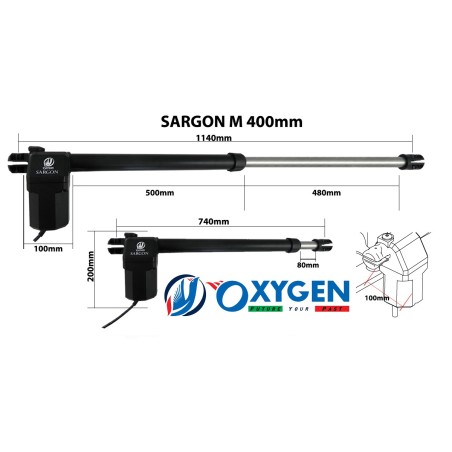 full Kit Sargon 230v für 2-flügeliges Drehtor für Wohnnutzung