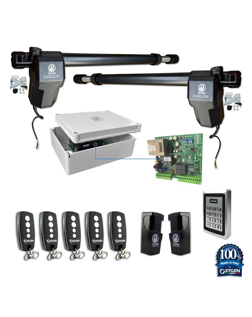 Full kit Sargon 230v cancello battente due ante residenziale