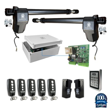 Full kit Sargon 230v cancello battente due ante residenziale