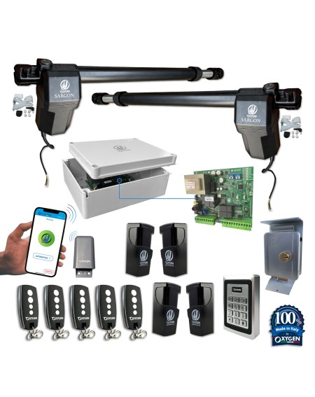 Maxi kit sargon 230v für 2-flügeliges Drehtor für Wohnnutzung