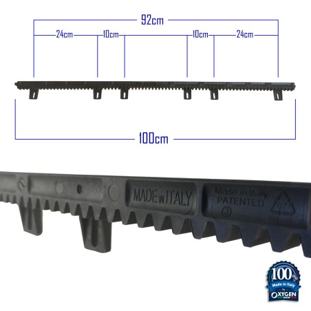 CREMAGLIERA IN NYLON M4 ANIMA ACCIAIO 1MT