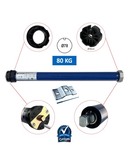 Motor Tubular Adaptador 78mm 100kg
