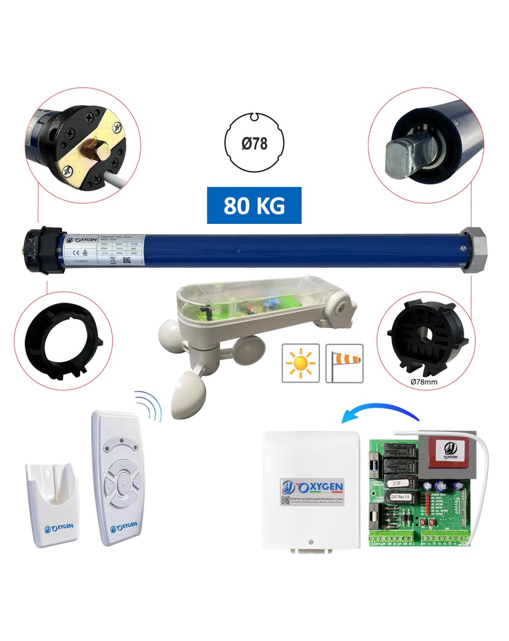 motore tapparelle 40nm 80kg tubolare tapparelle tende serrande