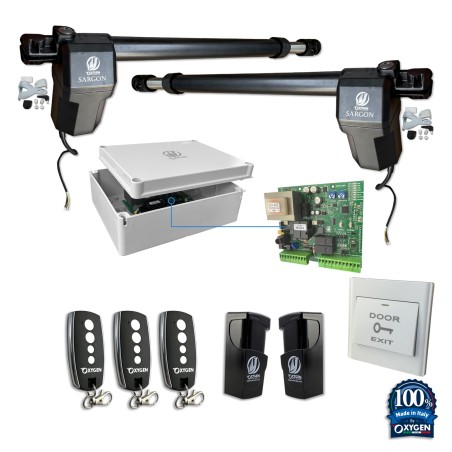 Full kit sargon 230v cancello battente due ante residenziale