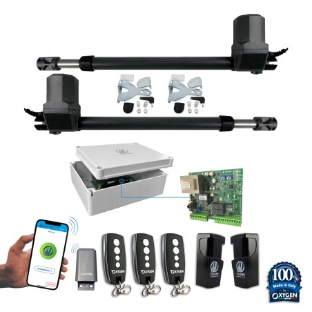 full kit poseidon 230v für 2-flügeliges Drehtor für Wohnnutzung