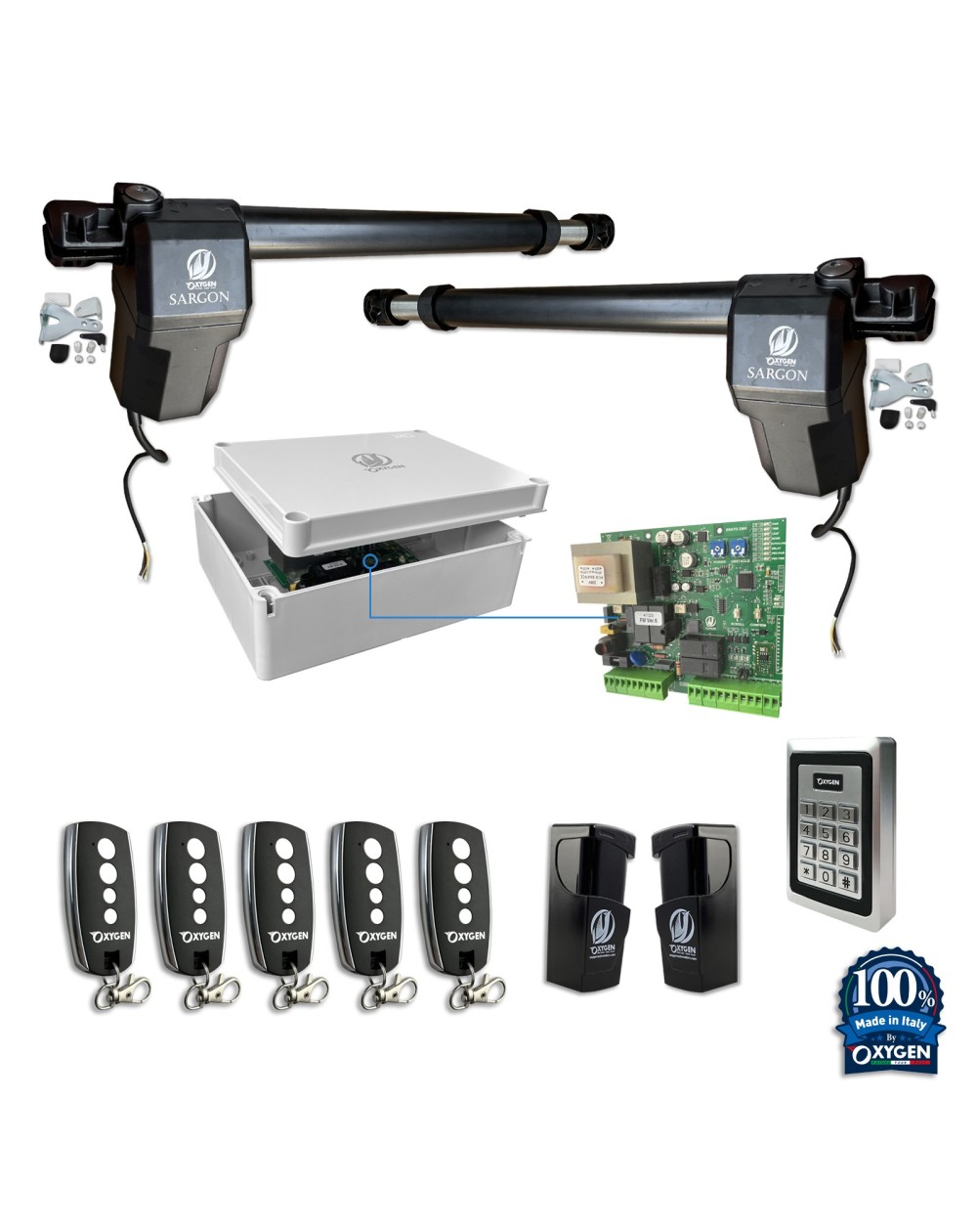 Full kit Sargon 230v cancello battente due ante residenziale