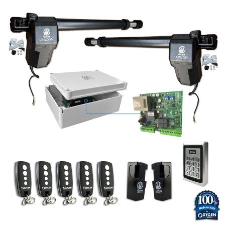 Full kit Sargon 230v cancello battente due ante residenziale