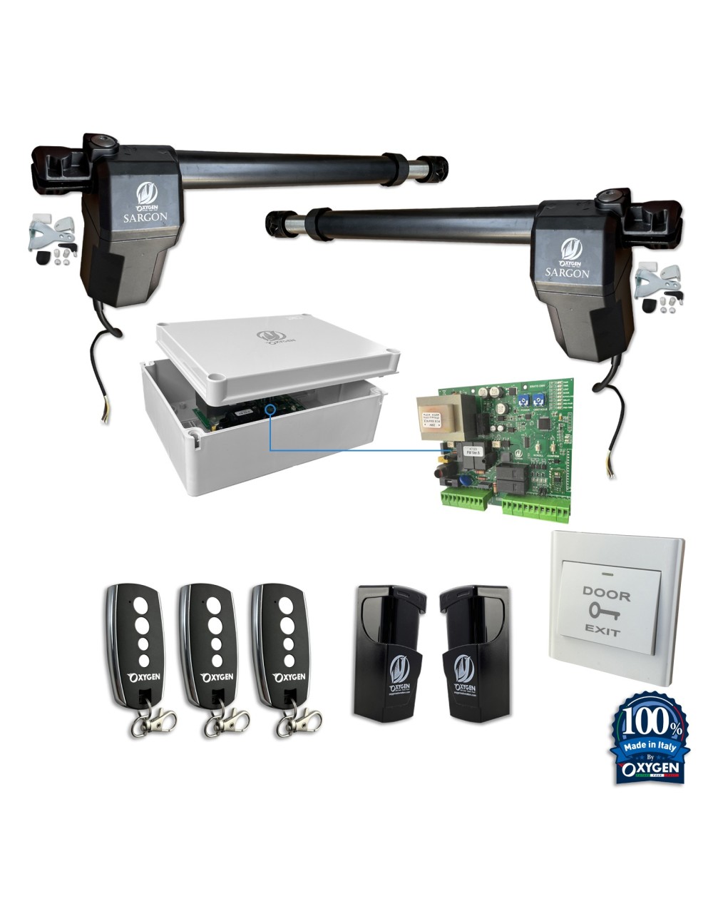 Full kit sargon 230v portail battant deux feuilles residentiel