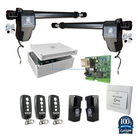Full kit sargon 230v portail battant deux feuilles residentiel