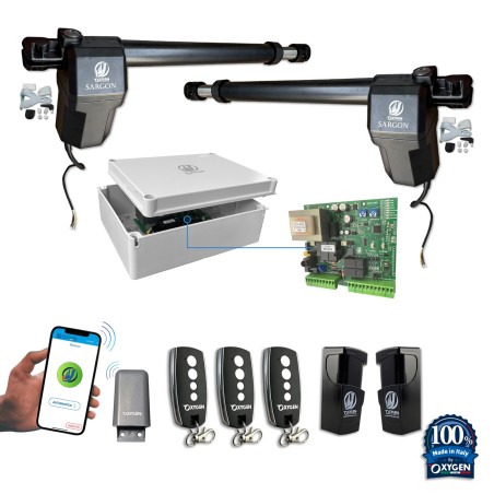 Full kit sargon 230v portail battant deux feuilles residentiel