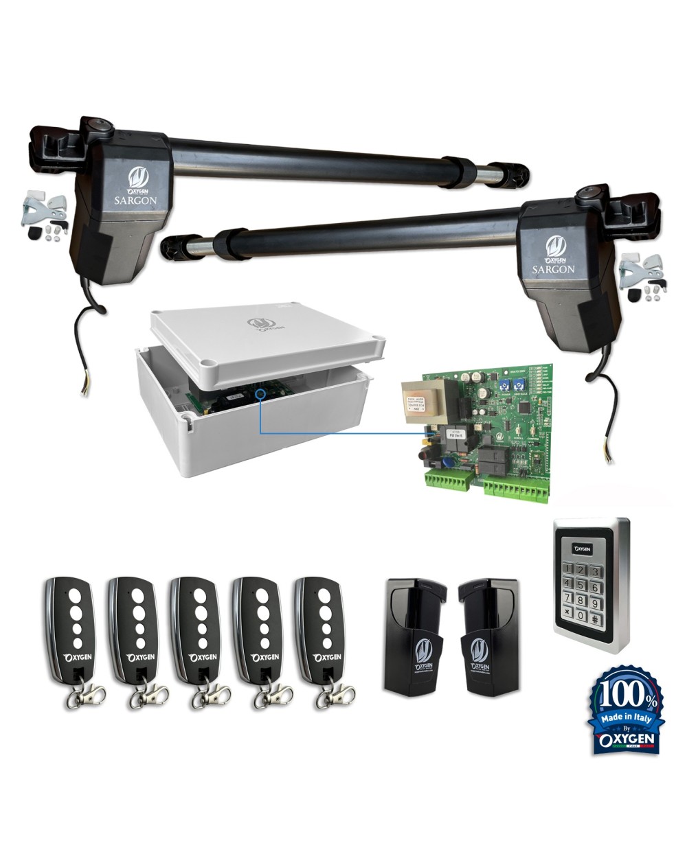 Full kit sargon 230v cancello battente due ante residenziale