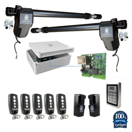 Full kit sargon 230v cancello battente due ante residenziale