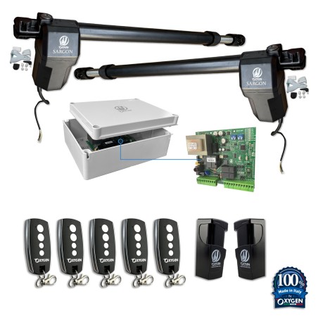 Full kit sargon 230v cancello battente due ante residenziale