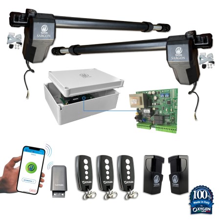 Full kit sargon 230v cancello battente due ante residenziale