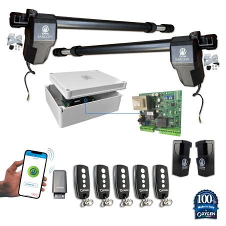 Full kit sargon 230v cancello battente due ante residenziale