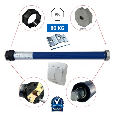 Rolling Shutter Motor with up/down button Octagonal 60mm 40NM