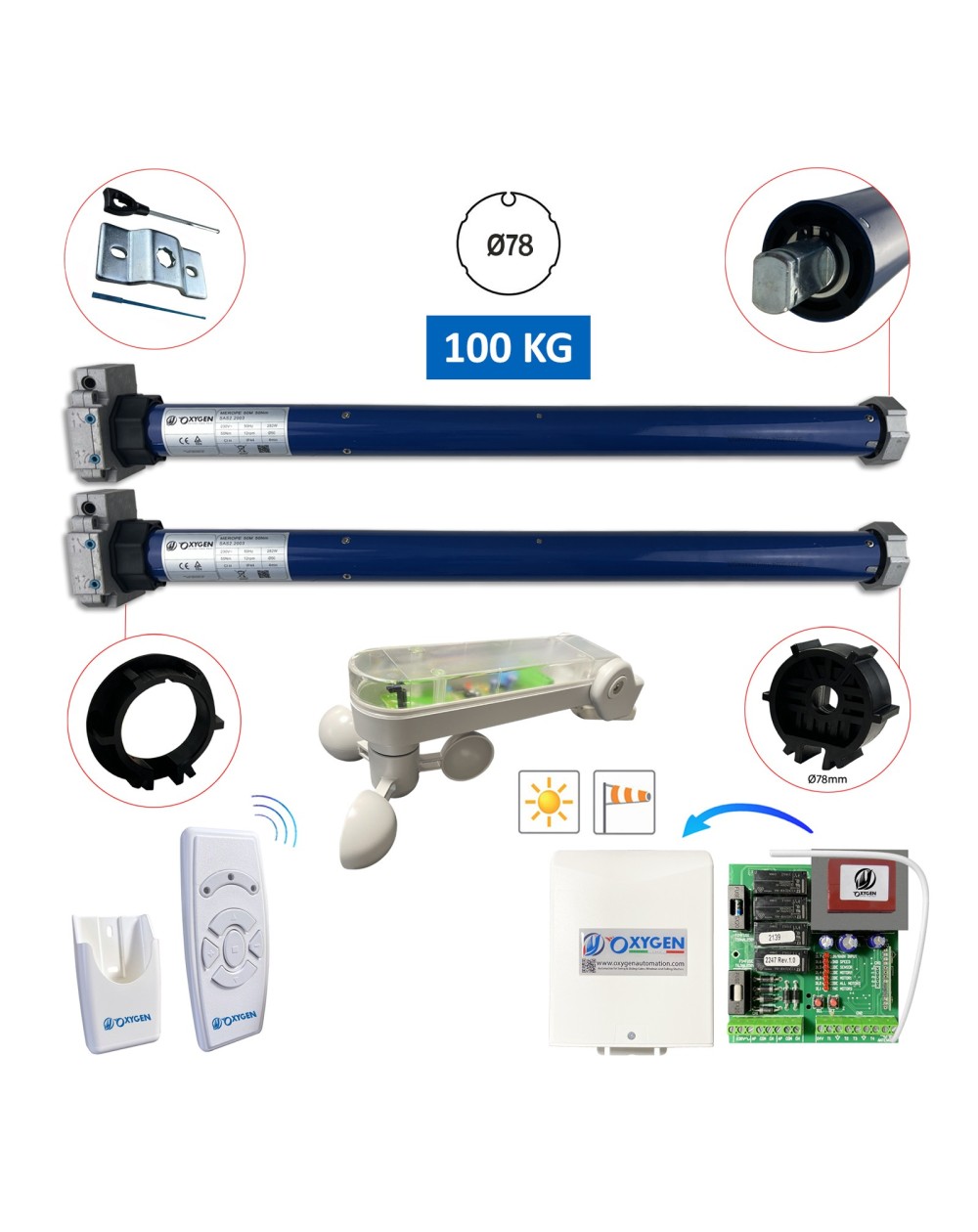 Moteur rideaux 50nm 110KG volets rideaux stores