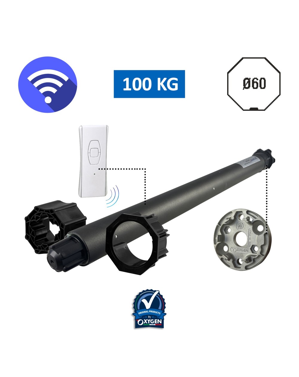 Kit Motor Tubular Elettra 50nm 100kg