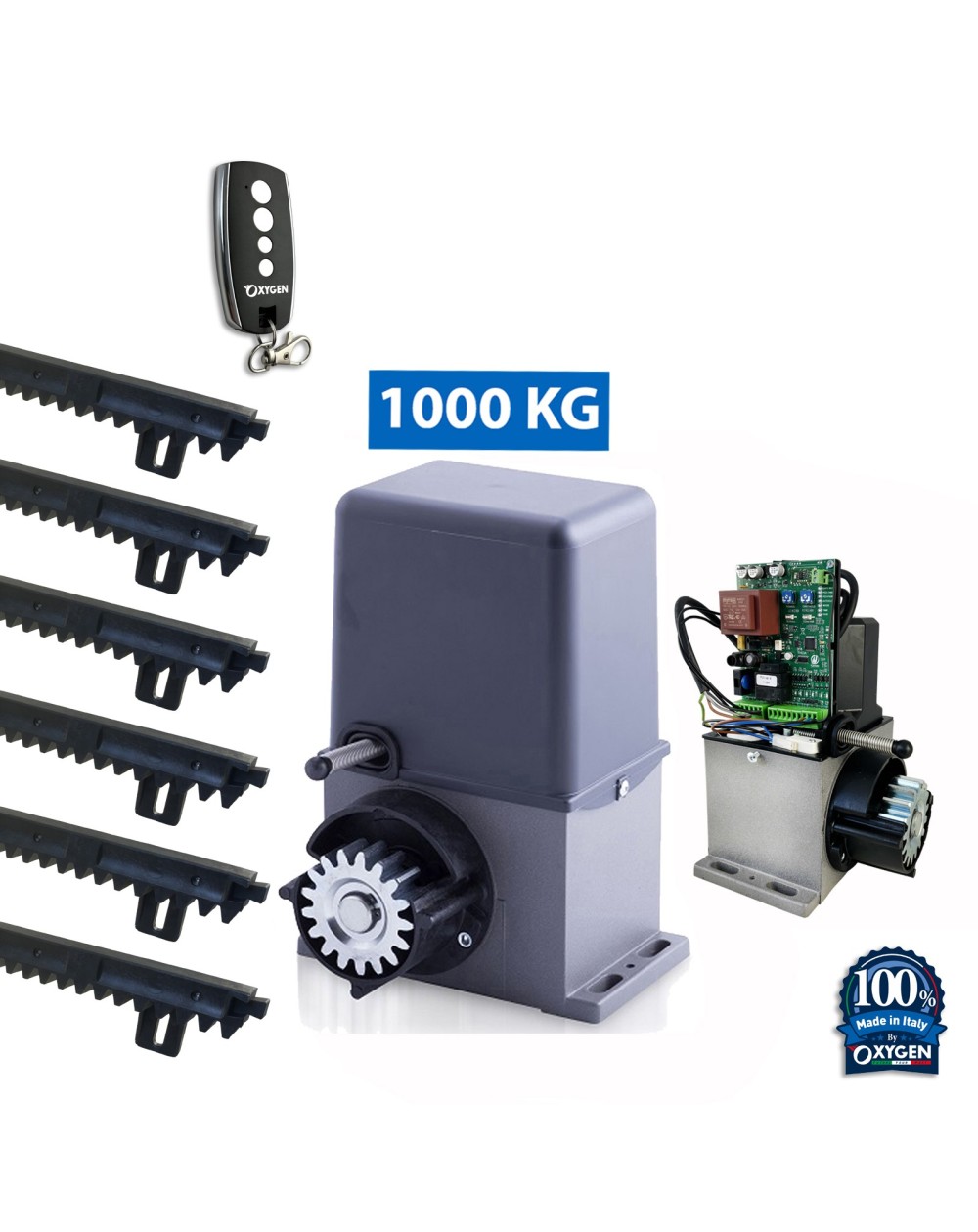NYX 1000KG KIT, 1 télécommande et 6 MT Crèmaillère