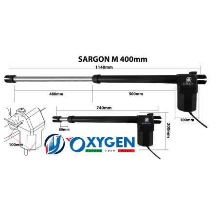 Full kit sargon 230v cancello battente anta destra residenziale