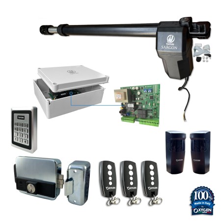 Full kit sargon 230v cancello battente anta destra residenziale