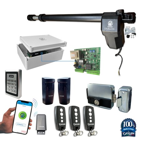 Full kit sargon 230v puertas batientes hoja Derecha