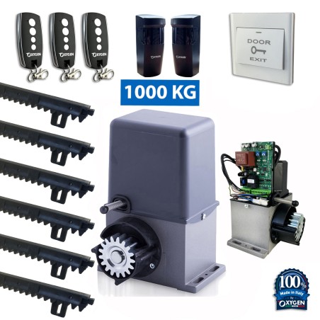 NYX 1000 KG avec push button, 3 télécommandes et 4mt de crémaillère