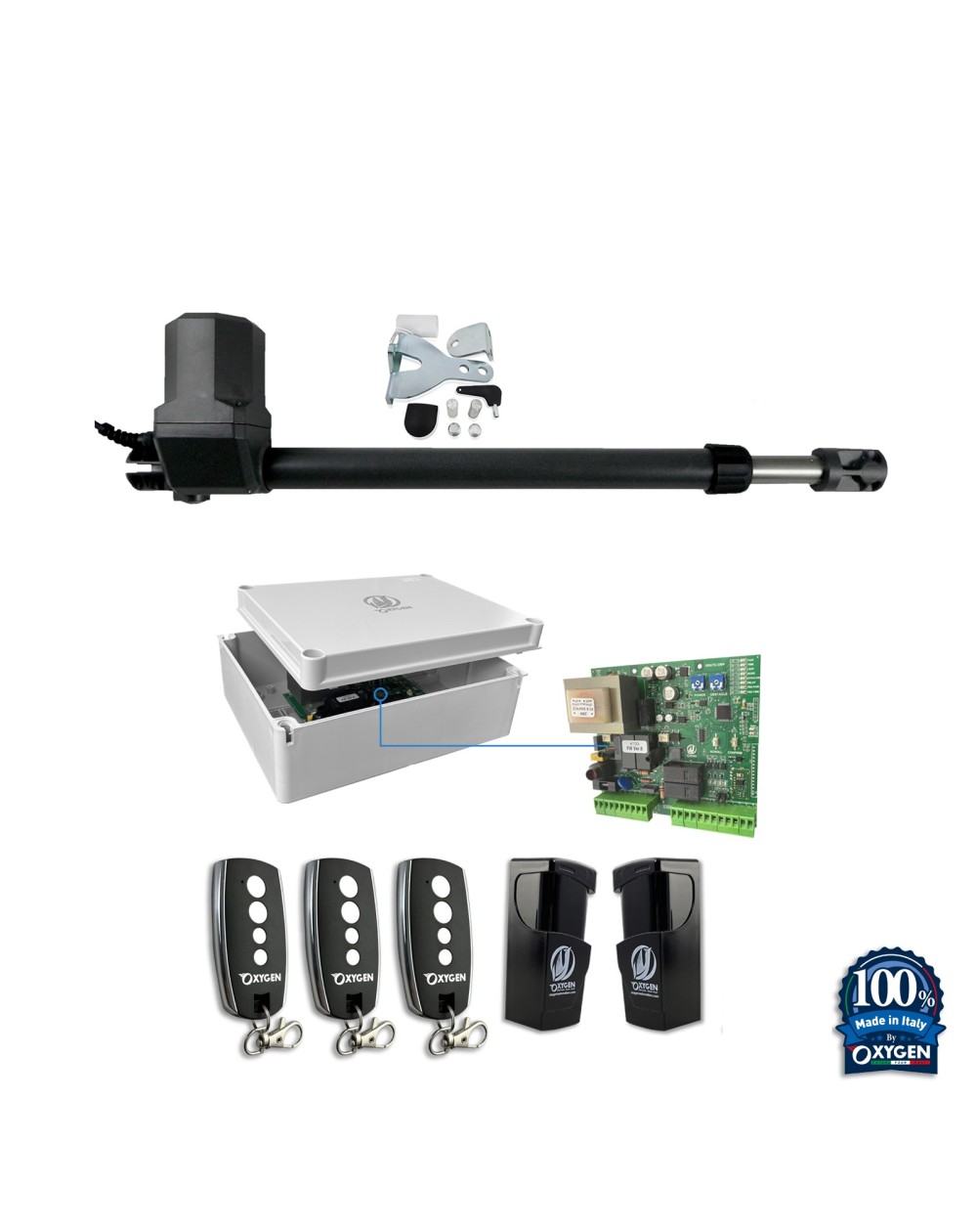 Full Kit Poseidon 230V per cancello a battente a due ante residenziale