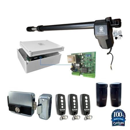 Full kit sargon 230v cancello battente due ante residenziale