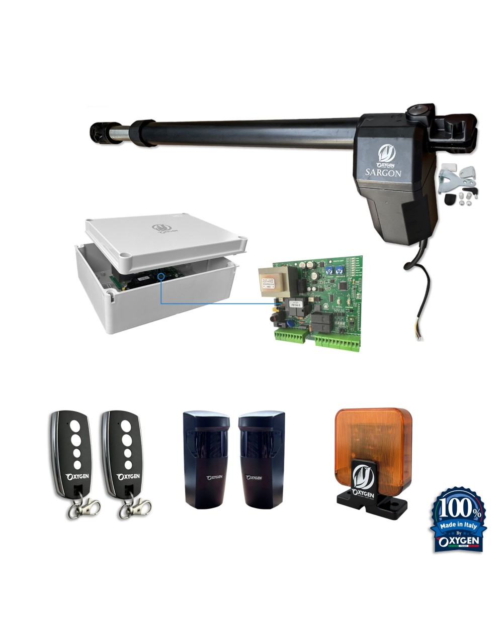 Full kit sargon 230v cancello battente anta destra residenziale