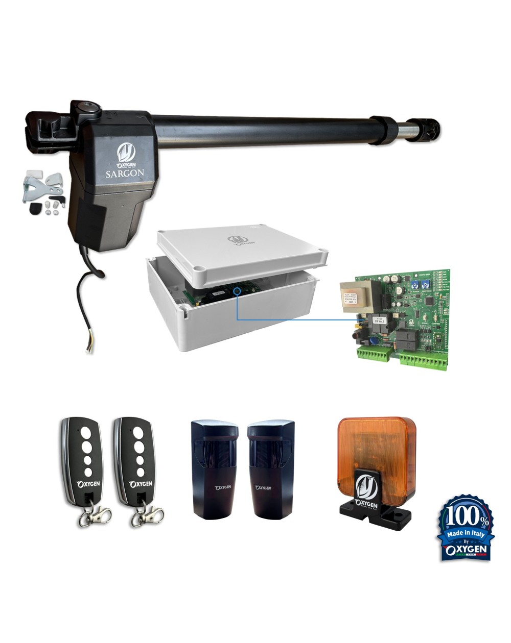 Full kit sargon 230v puertas batientes hoja izquierda