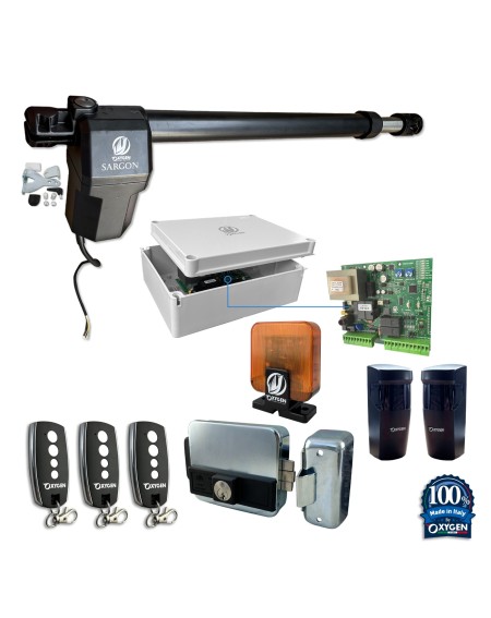 Full kit sargon 230v für linken Drehtorflügel für Wohnnutzung