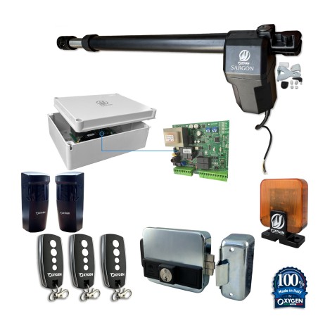 Full kit sargon 230v cancello battente anta destra residenziale