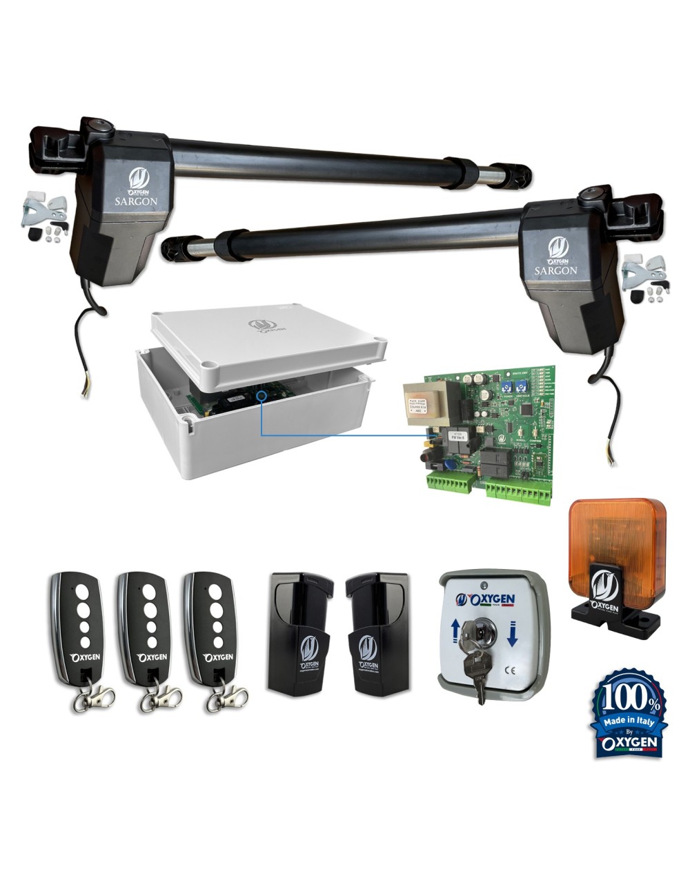 Full kit sargon 230v cancello battente due ante residenziale