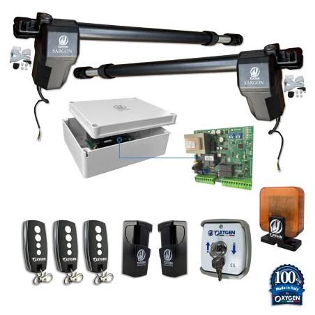 Full kit sargon 230v cancello battente due ante residenziale