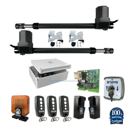 Full kit Poseidon 230v cancello battente due ante residenziale