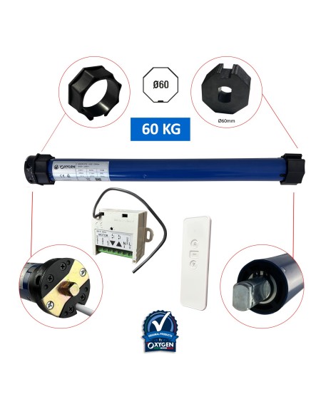 Kit motor Tubular 30 Nm 60kg