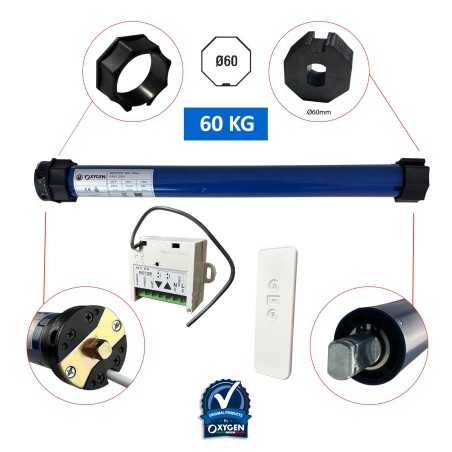 Kit motor Tubular 30 Nm 60kg