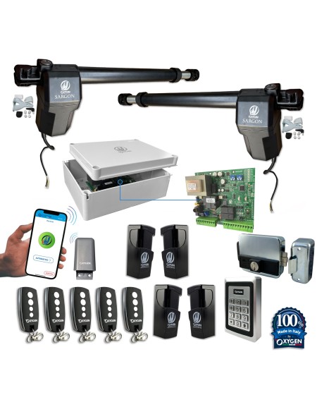 Full kit Sargon 230v cancello battente due ante residenziale
