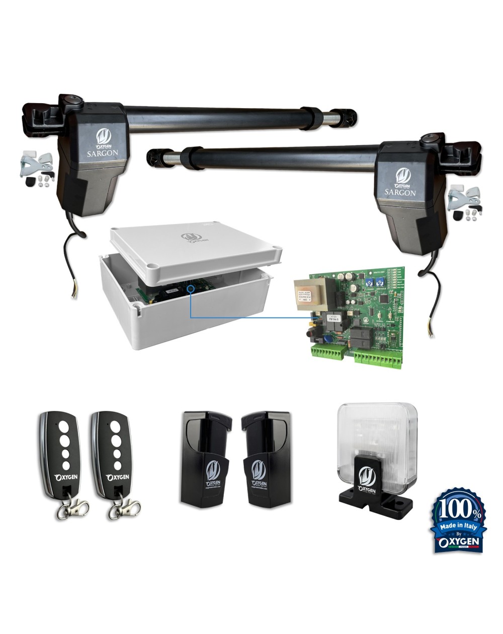 Full kit sargon 230v cancello battente due ante residenziale