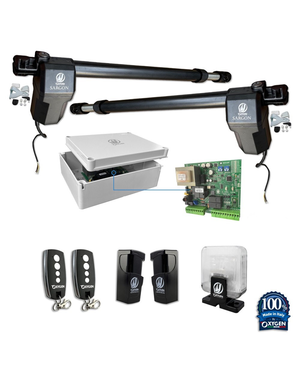 Full kit sargon 230v cancello battente due ante residenziale