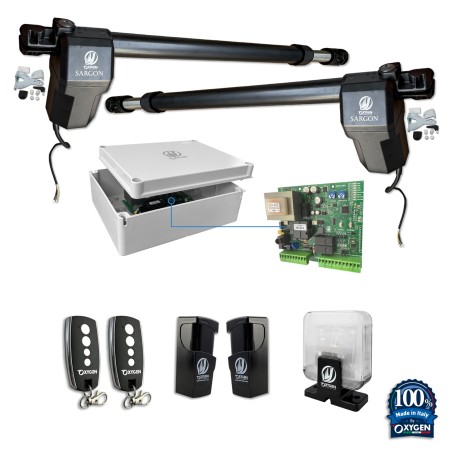 Full kit sargon 230v cancello battente due ante residenziale