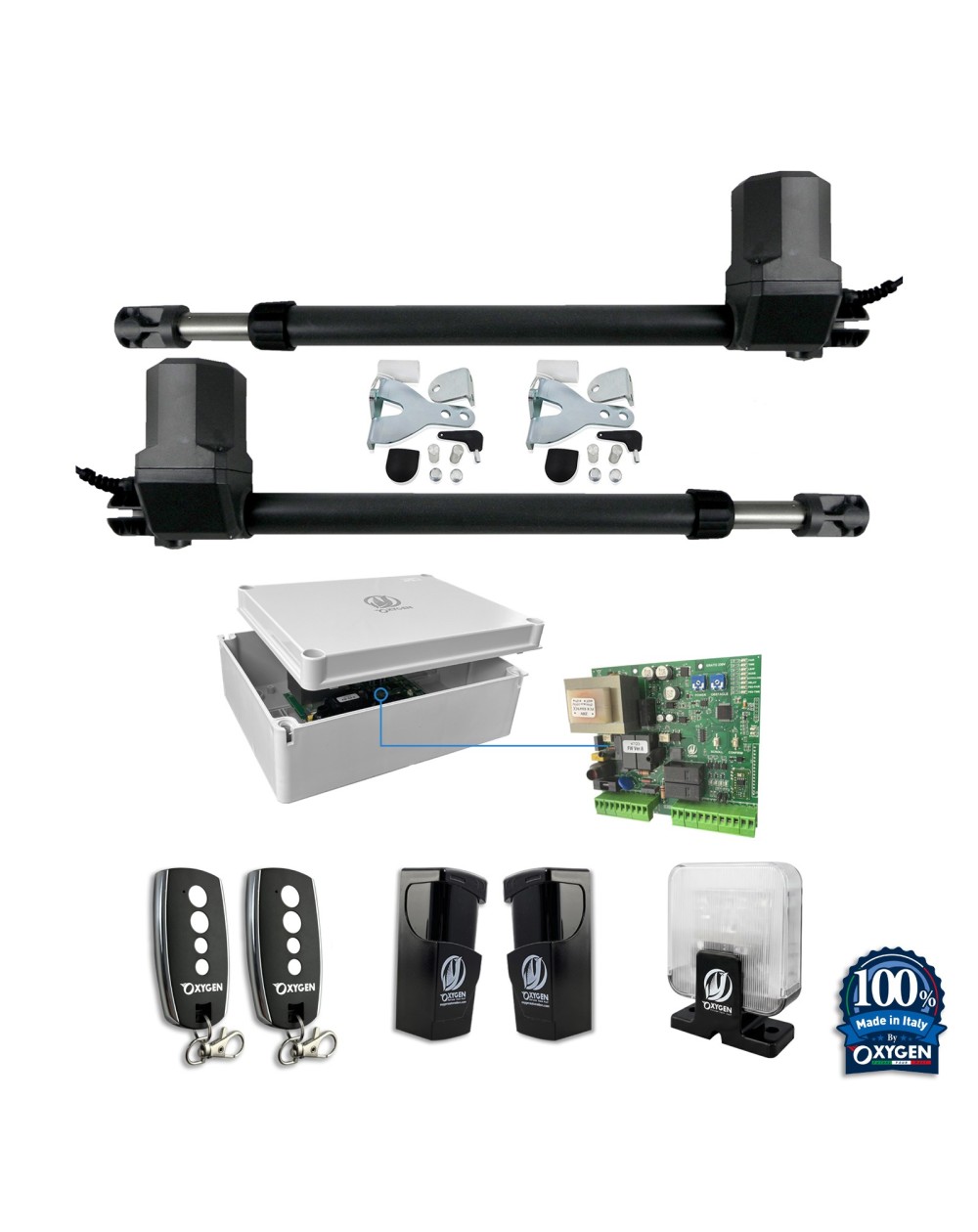 Full kit Poseidon 230v cancello battente due ante residenziale