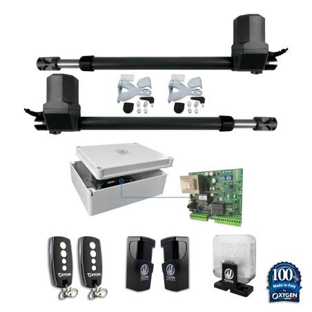 Full kit Poseidon 230v cancello battente due ante residenziale